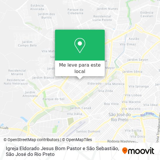 Igreja Eldorado Jesus Bom Pastor e São Sebastião mapa