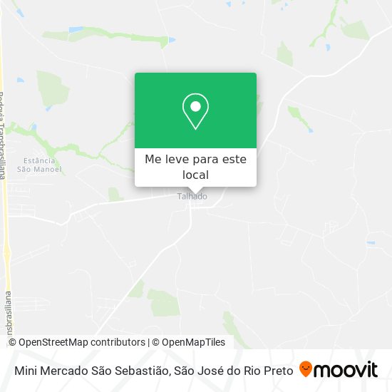 Mini Mercado São Sebastião mapa
