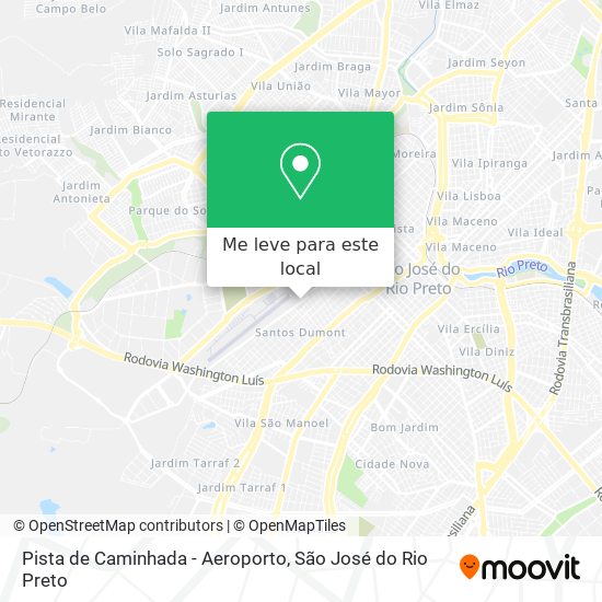 Pista de Caminhada - Aeroporto mapa