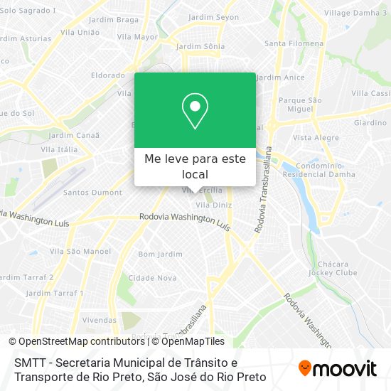 SMTT - Secretaria Municipal de Trânsito e Transporte de Rio Preto mapa