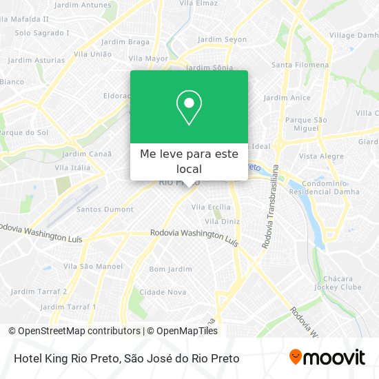 Hotel King Rio Preto mapa