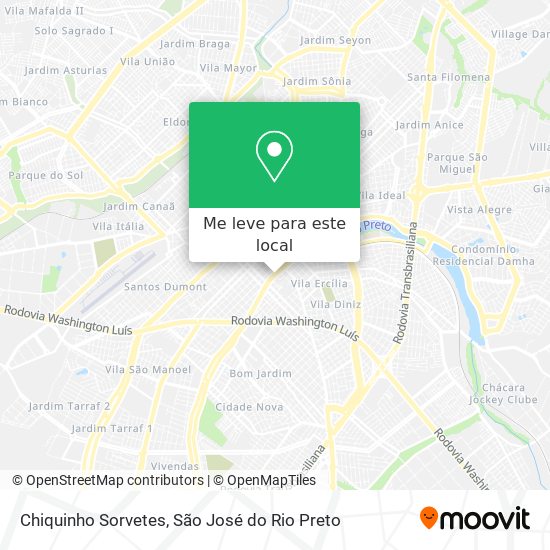 Chiquinho Sorvetes mapa