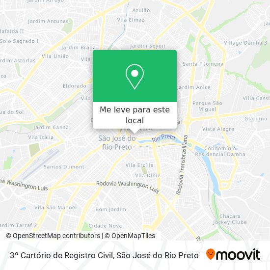 3º Cartório de Registro Civil mapa