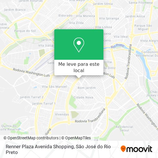 Renner Plaza Avenida Shopping mapa