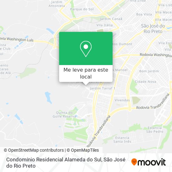 Condomínio Residencial Alameda do Sul mapa