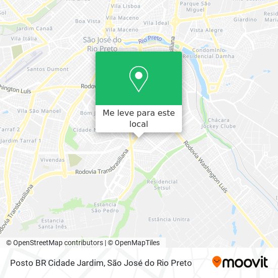 Posto BR Cidade Jardim mapa