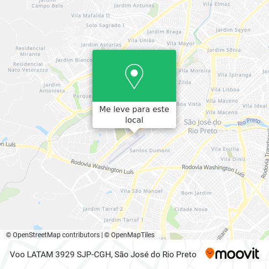 Voo LATAM 3929 SJP-CGH mapa