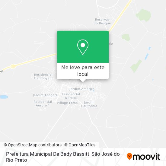 Prefeitura Municipal De Bady Bassitt mapa