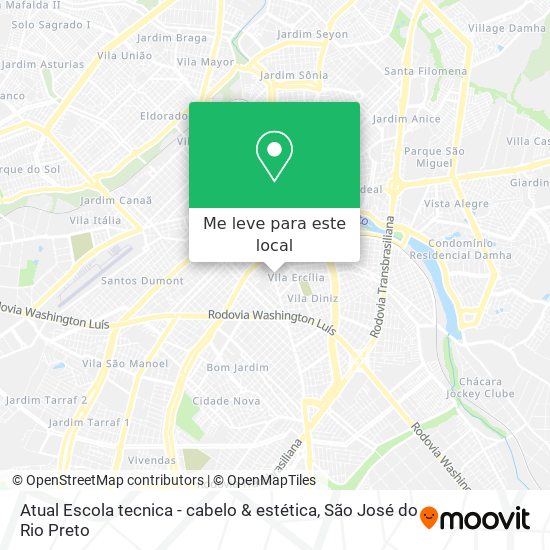 Atual Escola tecnica - cabelo & estética mapa