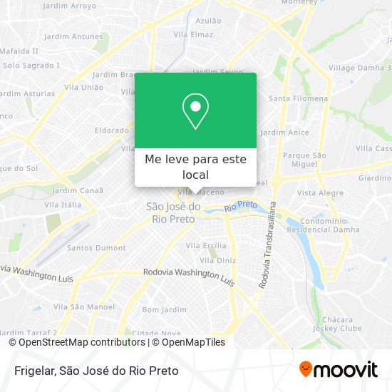 Frigelar mapa