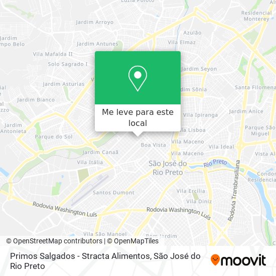 Primos Salgados - Stracta Alimentos mapa