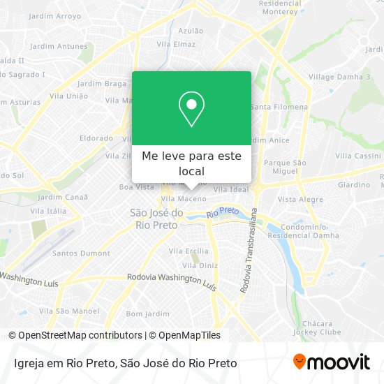 Igreja em Rio Preto mapa