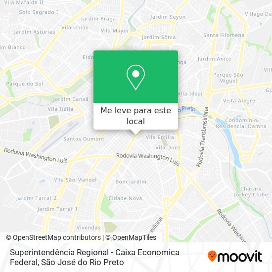 Superintendência Regional - Caixa Economica Federal mapa