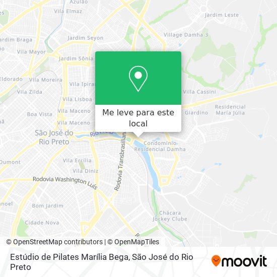 Estúdio de Pilates Marília Bega mapa