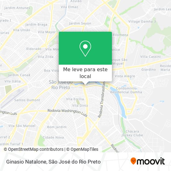Ginasio Natalone mapa
