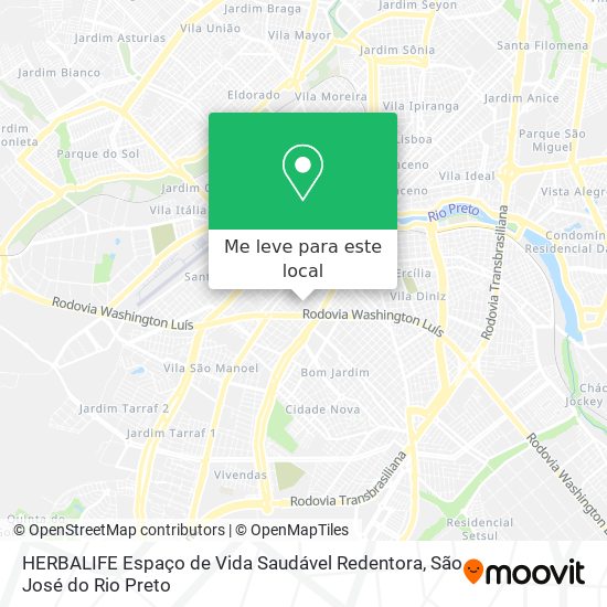 HERBALIFE Espaço de Vida Saudável Redentora mapa