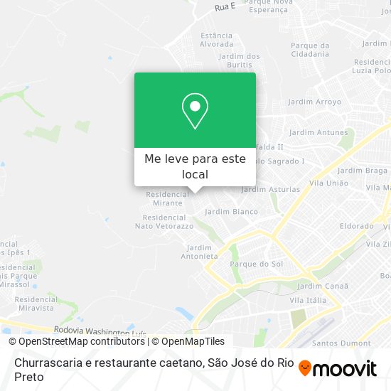 Churrascaria e restaurante caetano mapa
