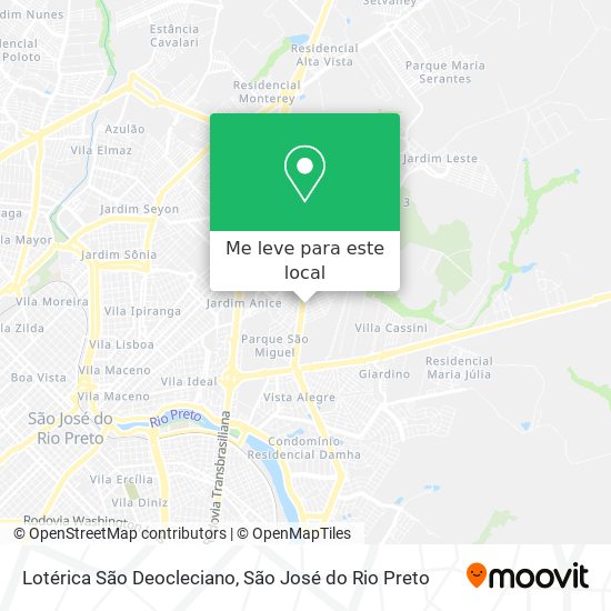 Lotérica São Deocleciano mapa