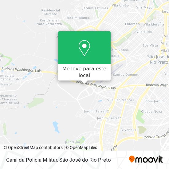 Canil da Policia Militar mapa
