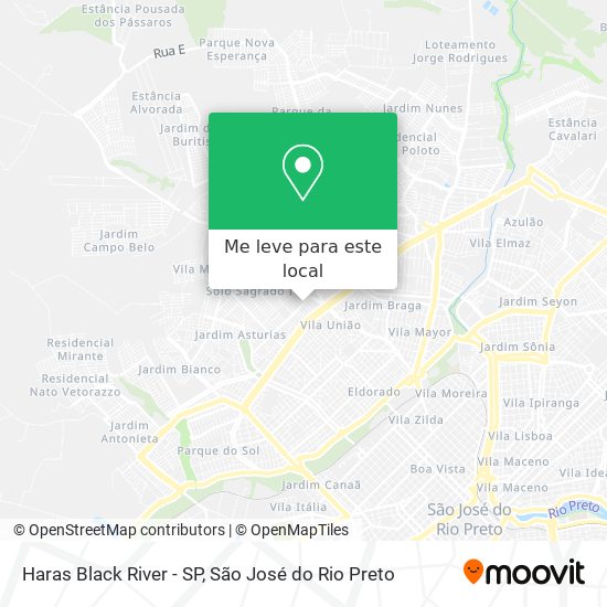 Haras Black River - SP mapa
