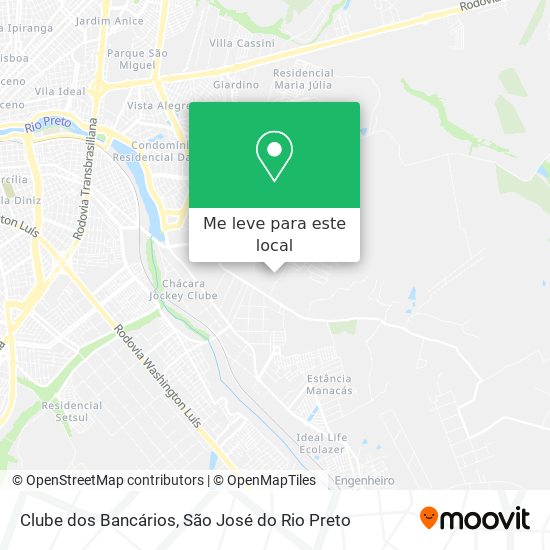 Clube dos Bancários mapa
