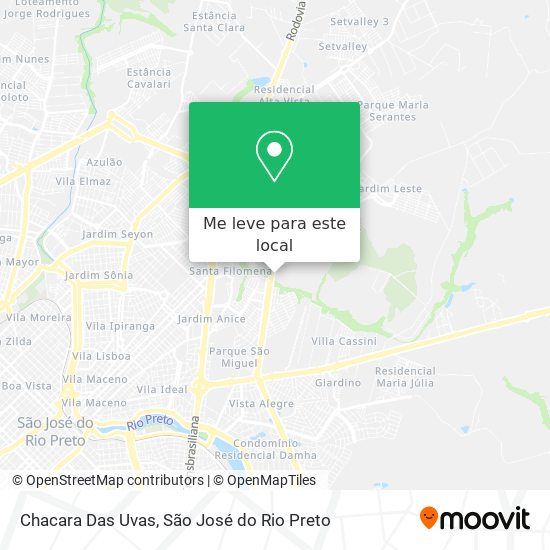 Chacara Das Uvas mapa
