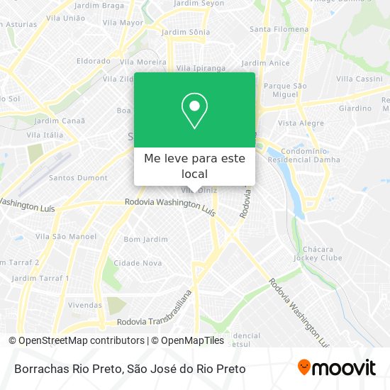 Borrachas Rio Preto mapa