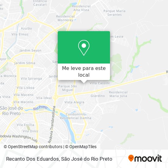 Recanto Dos Eduardos mapa