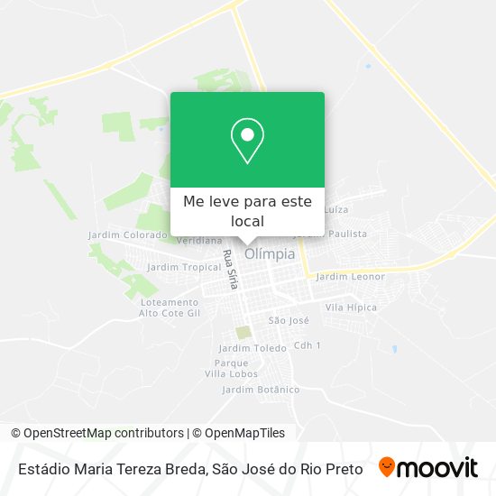 Estádio Maria Tereza Breda mapa