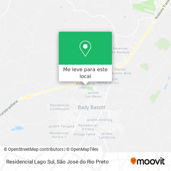 Residencial Lago Sul mapa