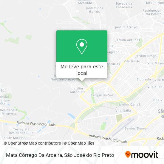 Mata Córrego Da Aroeira mapa