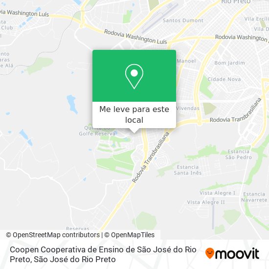 Coopen Cooperativa de Ensino de São José do Rio Preto mapa