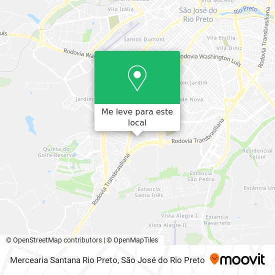Mercearia Santana Rio Preto mapa