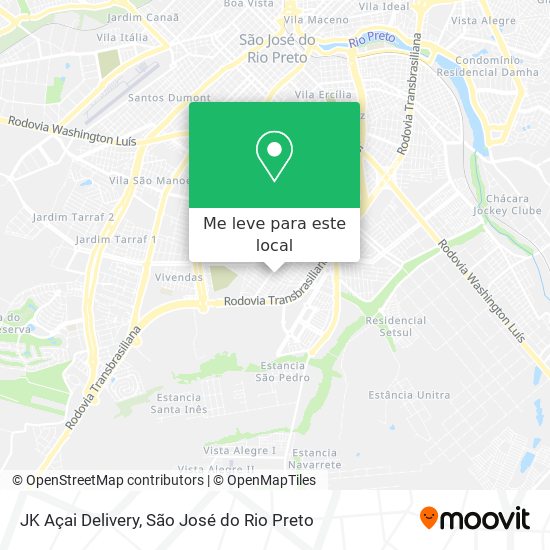 JK Açai Delivery mapa