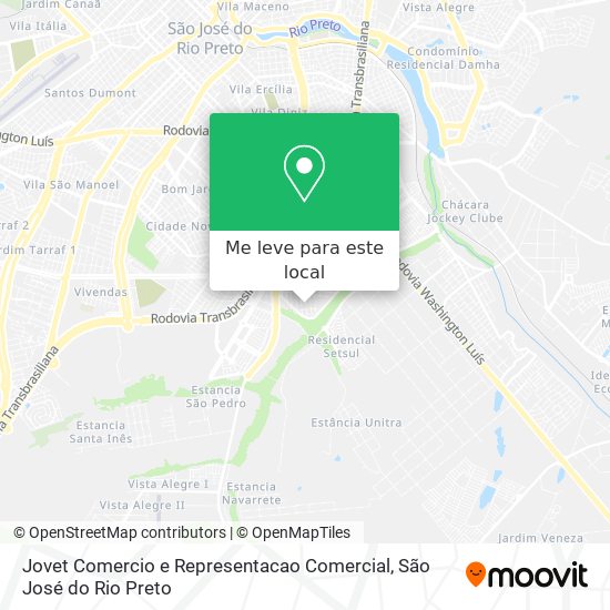 Jovet Comercio e Representacao Comercial mapa