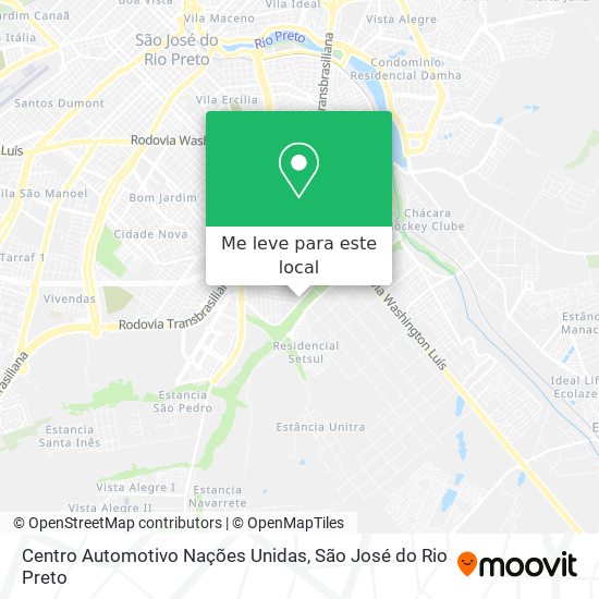 Centro Automotivo Nações Unidas mapa