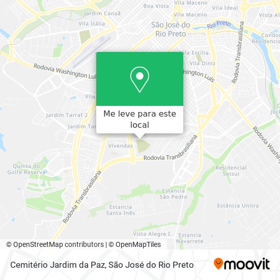 Cemitério Jardim da Paz mapa