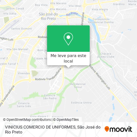 VINICIUS COMERCIO DE UNIFORMES mapa