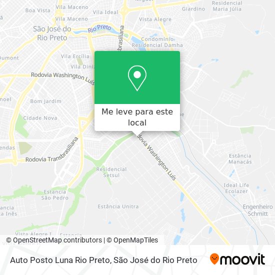 Auto Posto Luna Rio Preto mapa