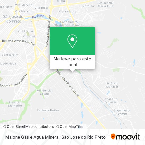 Malone Gás e Água Mineral mapa