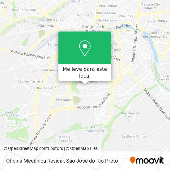 Oficina Mecânica Revicar mapa