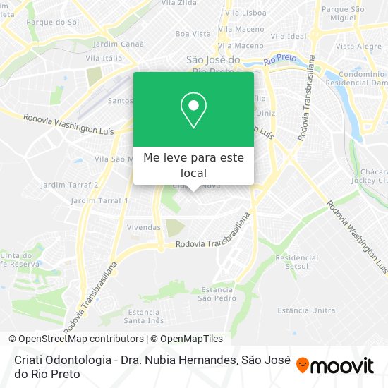 Criati Odontologia - Dra. Nubia Hernandes mapa