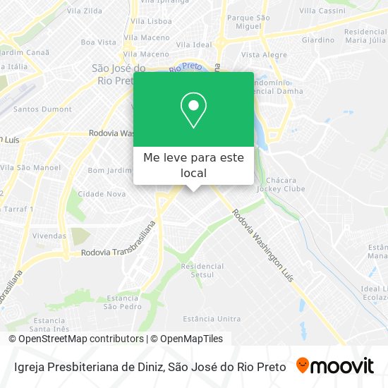 Igreja Presbiteriana de Diniz mapa