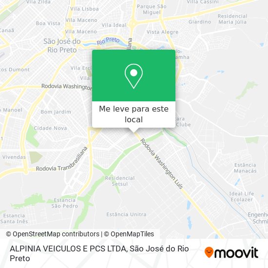 ALPINIA VEICULOS E PCS LTDA mapa