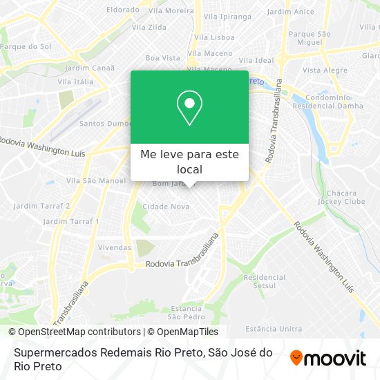 Supermercados Redemais Rio Preto mapa