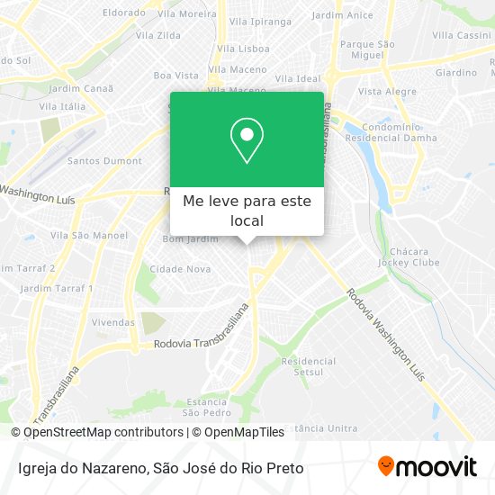 Igreja do Nazareno mapa