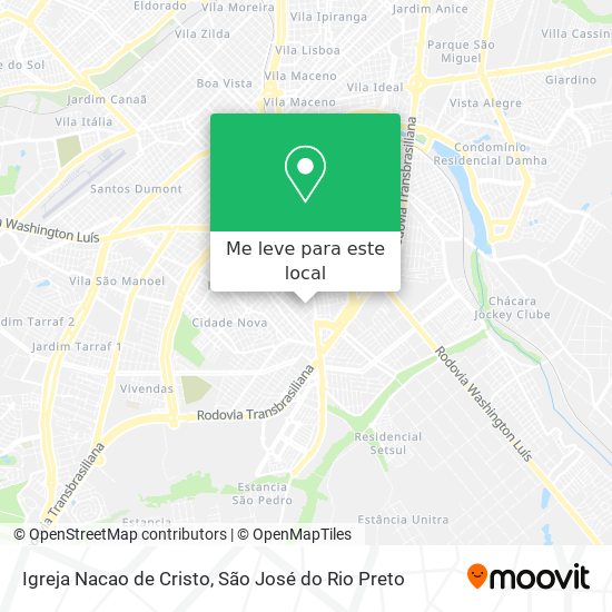 Igreja Nacao de Cristo mapa