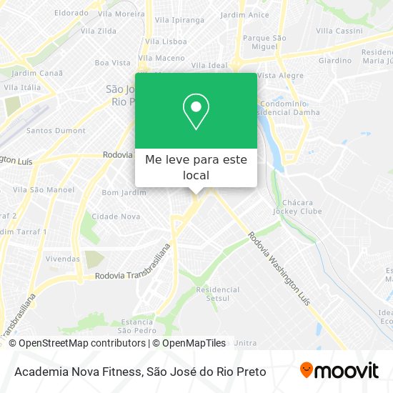 Academia Nova Fitness mapa