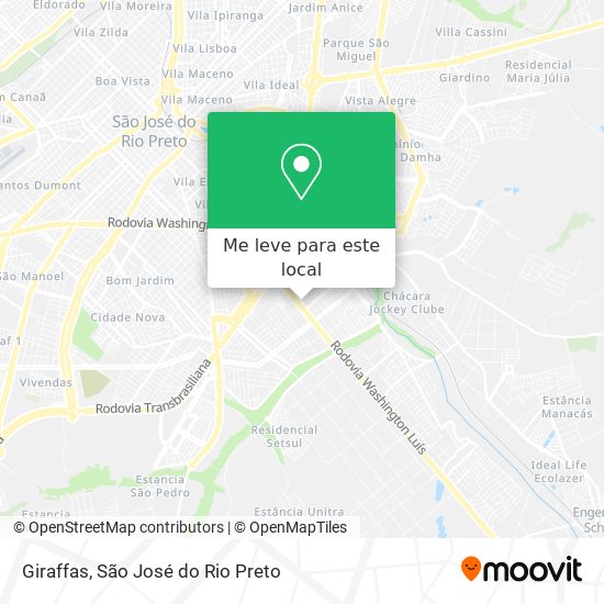 Giraffas mapa