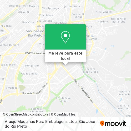 Araújo Máquinas Para Embalagens Ltda mapa